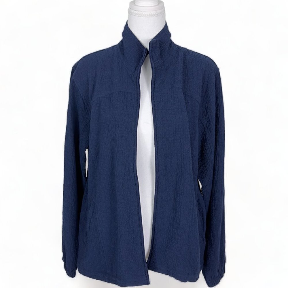 Orvis Textured Crinkle Front Zip Lightweight Jacket (M)